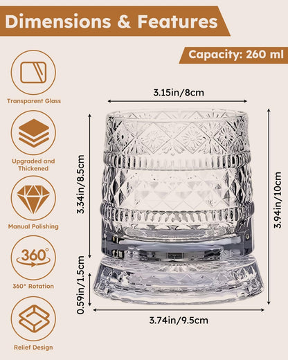 Emberra Vortex | 360° Spinning Whiskey Glass