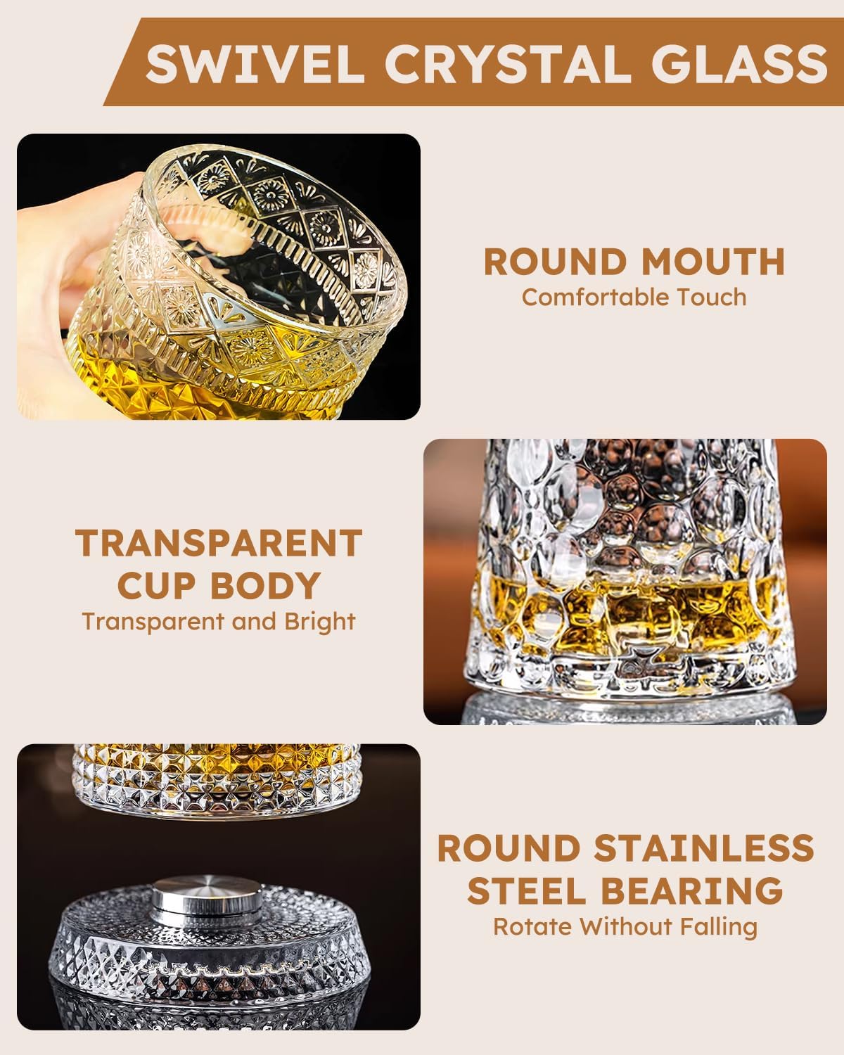 Emberra Vortex | 360° Spinning Whiskey Glass